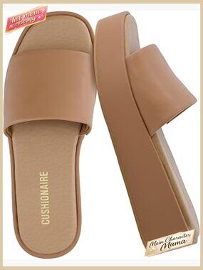 Women's Platform Slide Sandals Chunky Flatform Slip On Comfort Wide Width